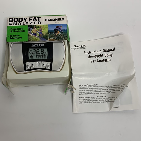 Taylor | Handheld Body Fat Analyzer | Compact & Portable | 8- User Memory Goals - Picture 6 of 7